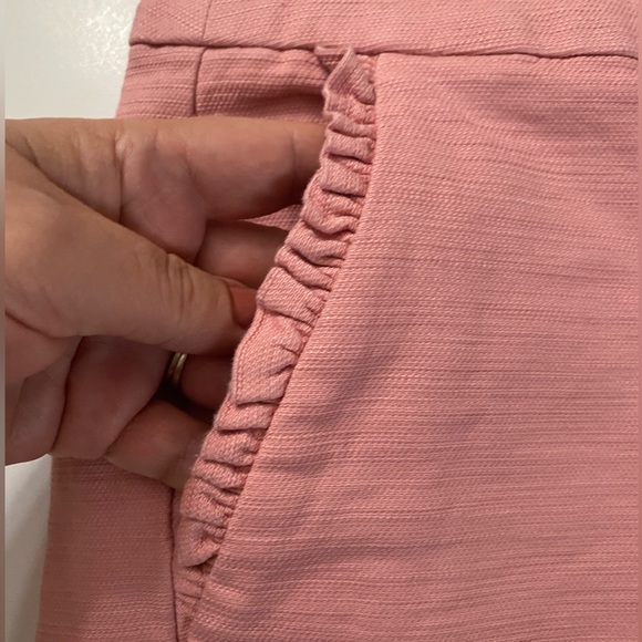 Loft Women’s Size 4 Blush Rose Pink Ruffle Detailing 4" china Shorts - Picture 7 of 12
